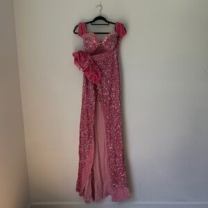 Pink Sequin Evening Gown